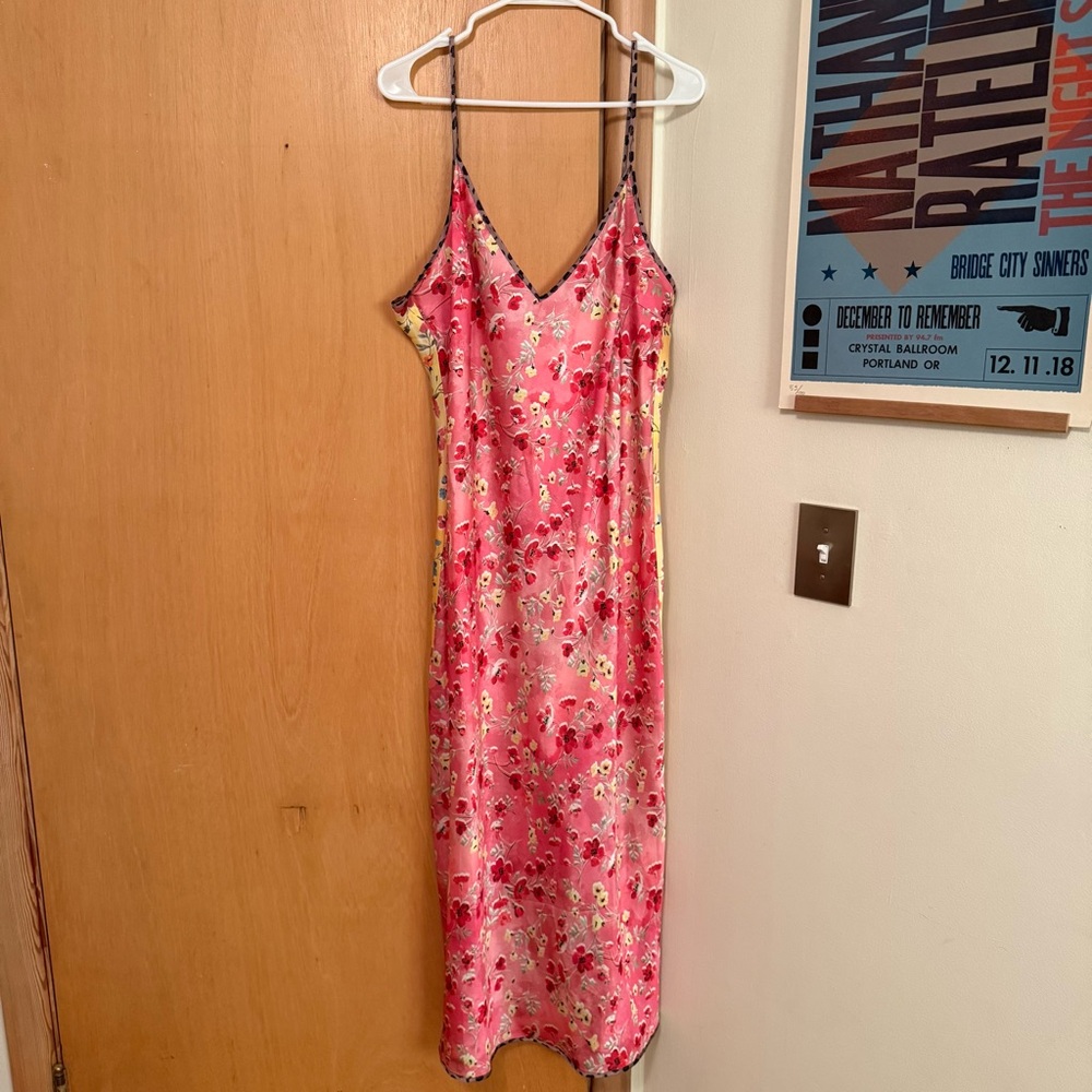 NEVER FULLY DRESSED Spliced Floral Patti dress- Contrast Slip dress , US size 16